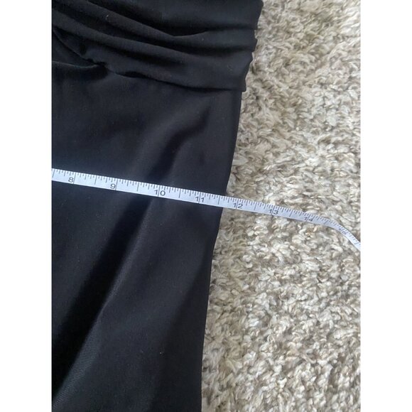 Vintage 90s B. Smart Size 4 Black Halter Ruched Tool Skirt Mini Dress - Picture 13 of 15